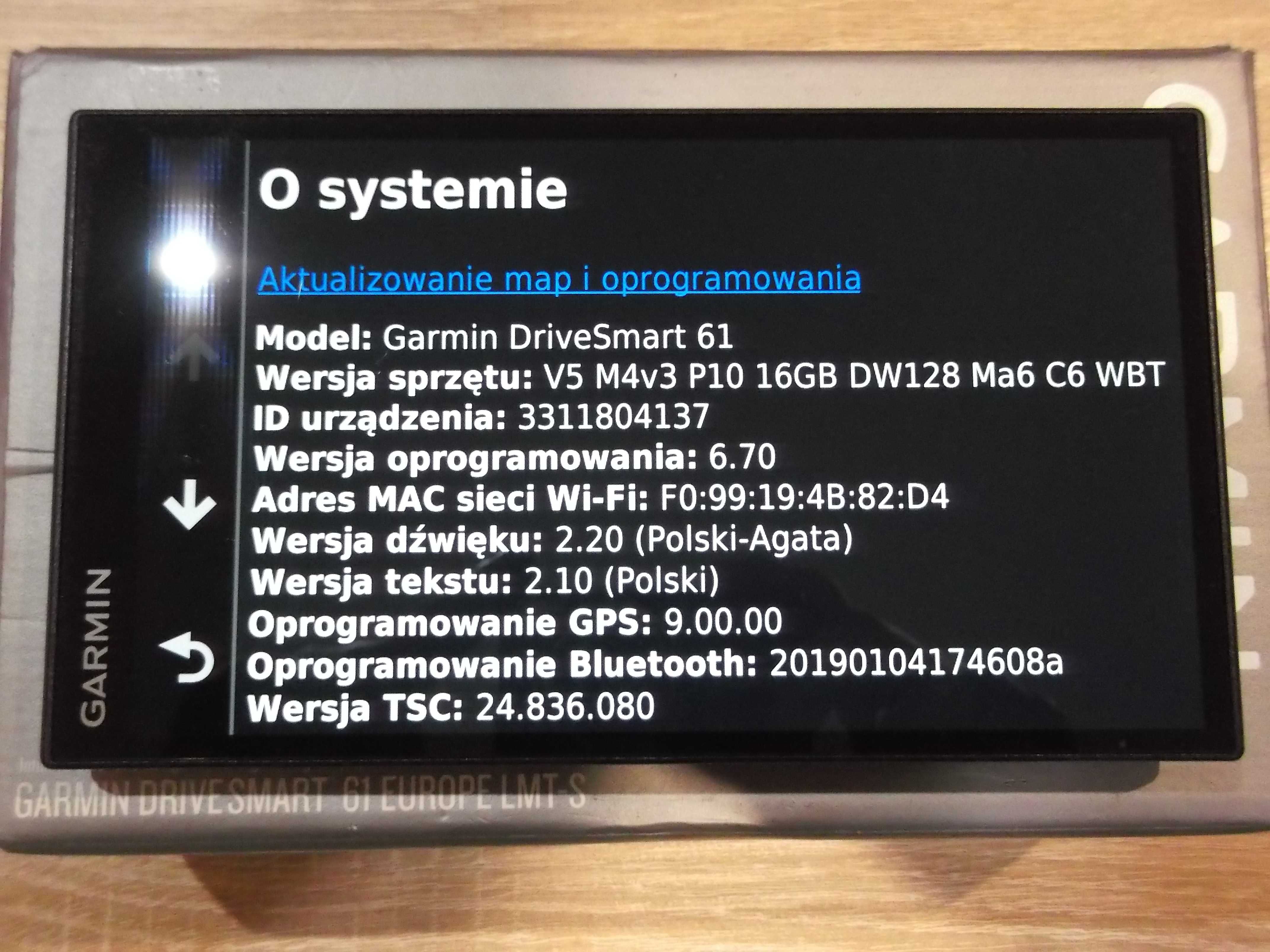 Nawigacja Garmin DriveSmart 61 Europe LMT-S najnowsza aktualizacja!!!