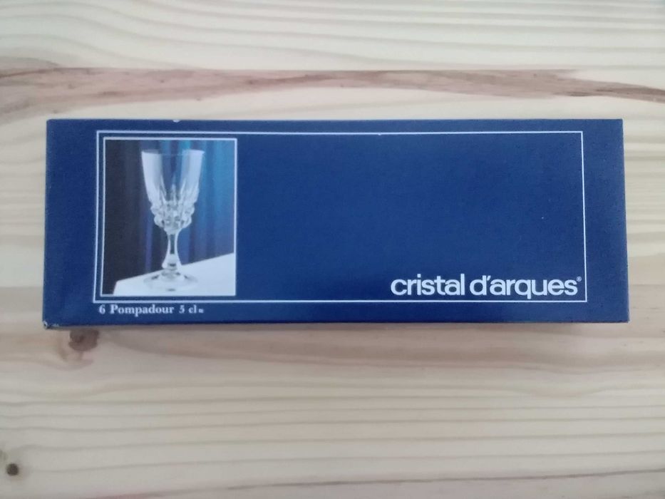 Caixa com 6 Cálices de Cristal d'Arques Pompadour 5cl - NOVOS