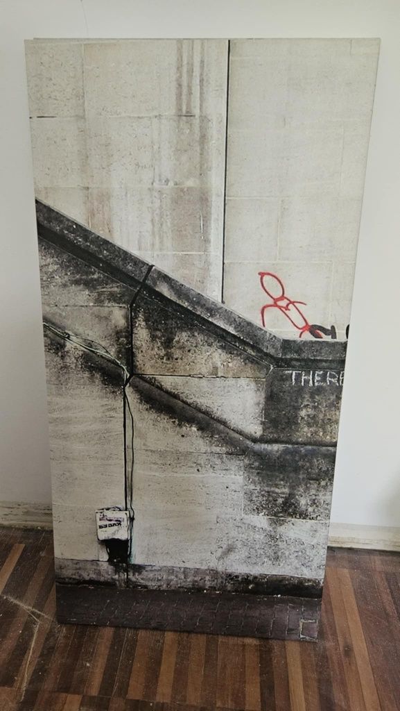 Obraz tryptyk Banksy na płótnie 3 częściowy