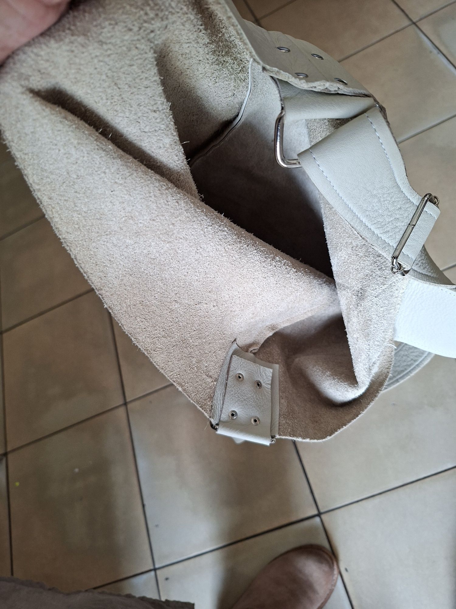 Torba worek skóra prawdziwa miękka wymiary na zdjęciach