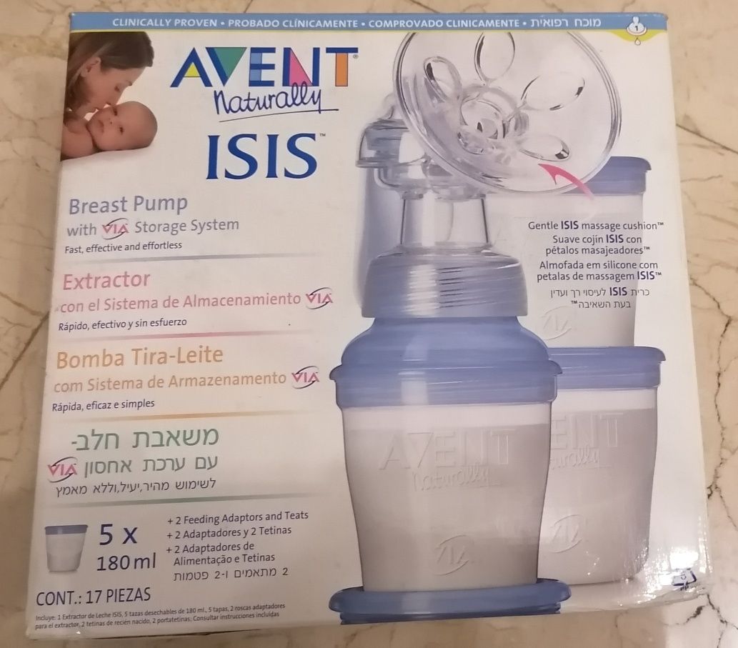 Vendo bomba tira leite da AVENT, nova, com armazenamento ISIS