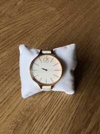 Calvin Klein zegarek damski biały ze złotym