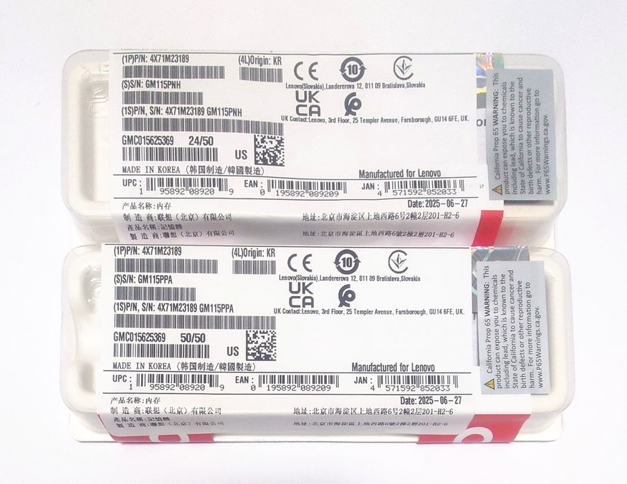 Hynix DDR5 2*32GB 5600MHz 44800 SODIMM (офіційна Lenovo)