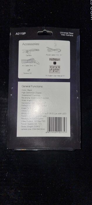 Câmara traseira automóvel