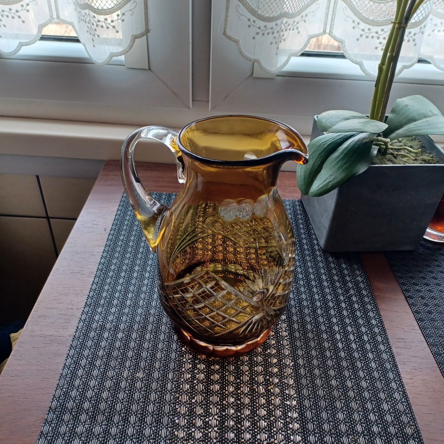 Kryształowy dzbanek PRL