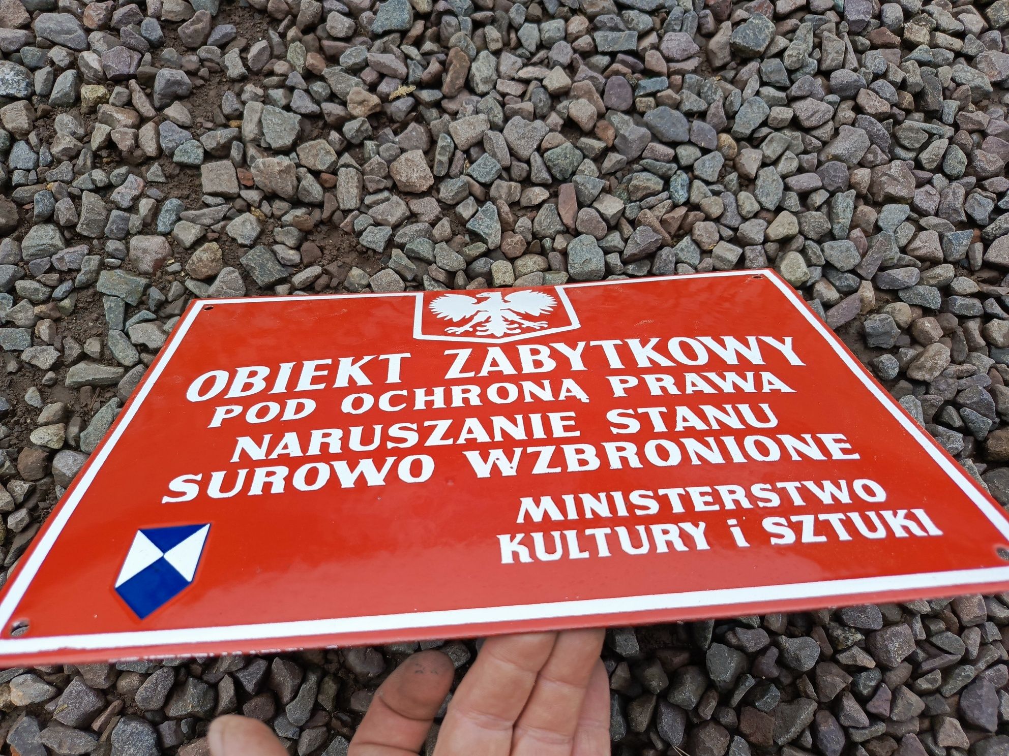 Stara emaliowana tablica PRL