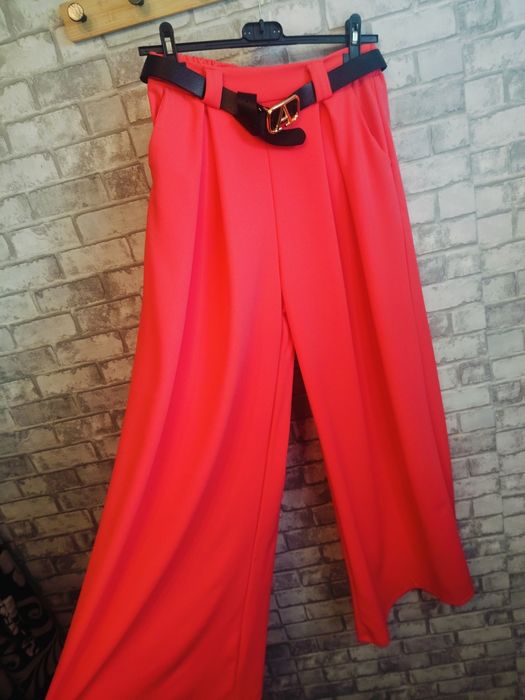 Spodnie wysoki stan malina S M L Xl 2xl