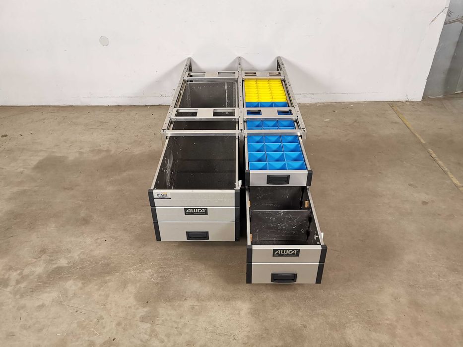 Szuflady dolne podłogowe do busa auta regał samochodowy serwisowy