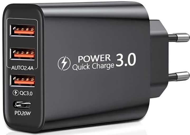 Ładowarka szubka 4 w 1 USB -A Type C 20W