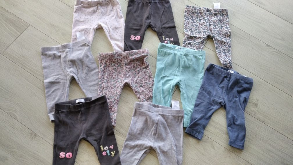9 par legginsy Legi getry dla dziewczynki 68
