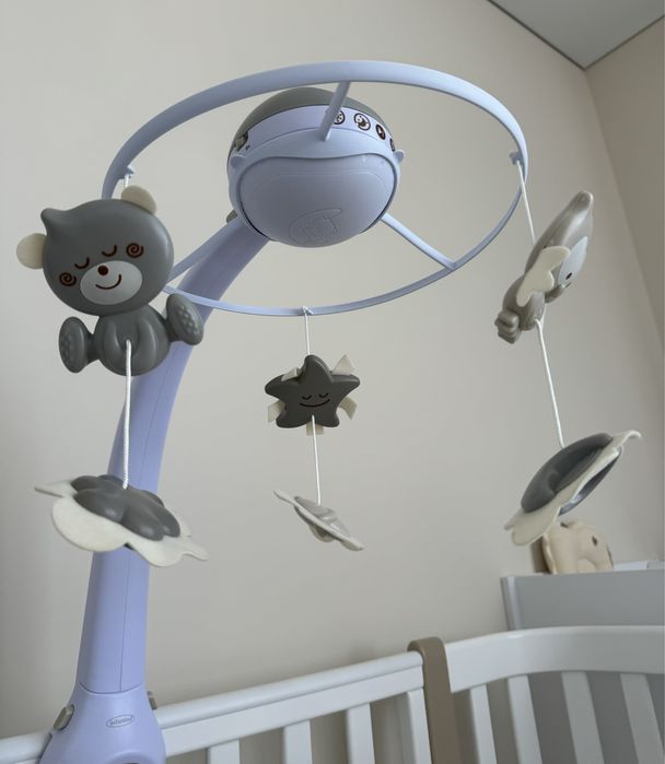 Infantino-Карусель-мобіль для ліжечка з мелодією 3в1 сірий