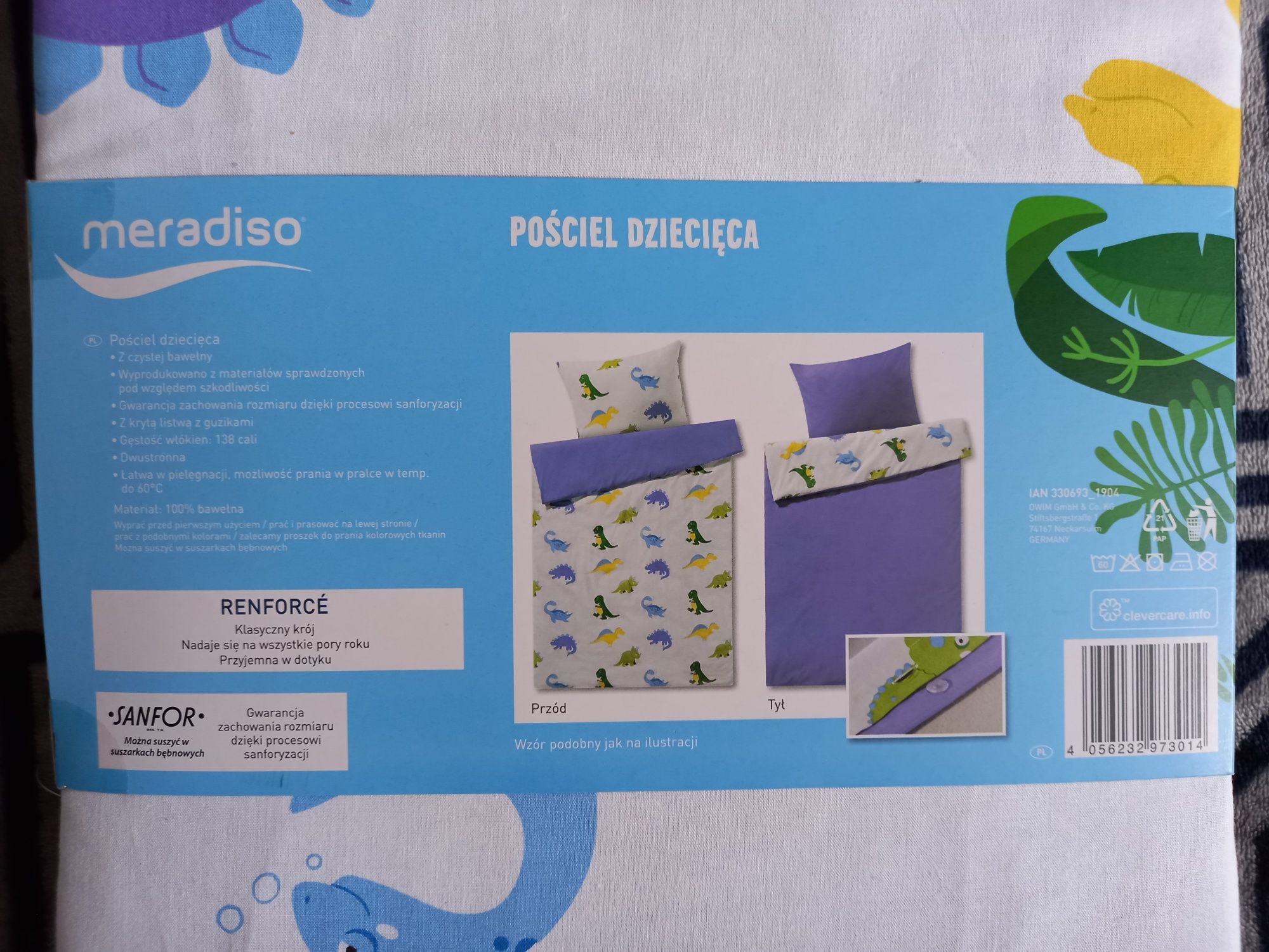 NOWA pościel komplet pościeli lidlozaury dinozaury meradiso lidl 140