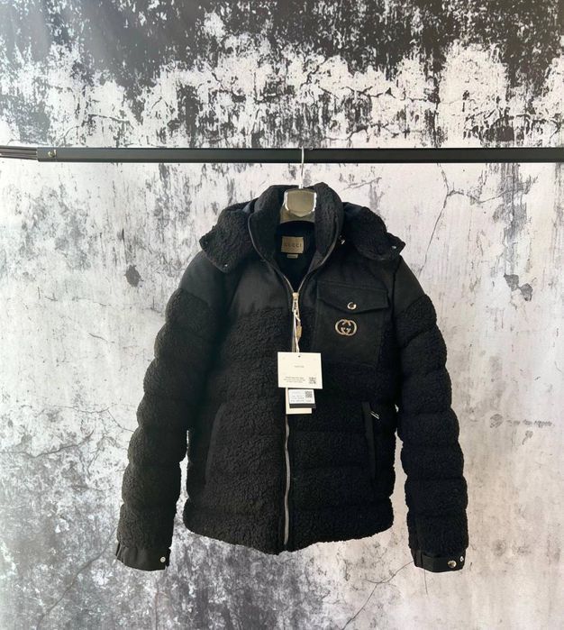 PRADA мужской зимний пуховик куртка зимняя лаковая черная оригинал