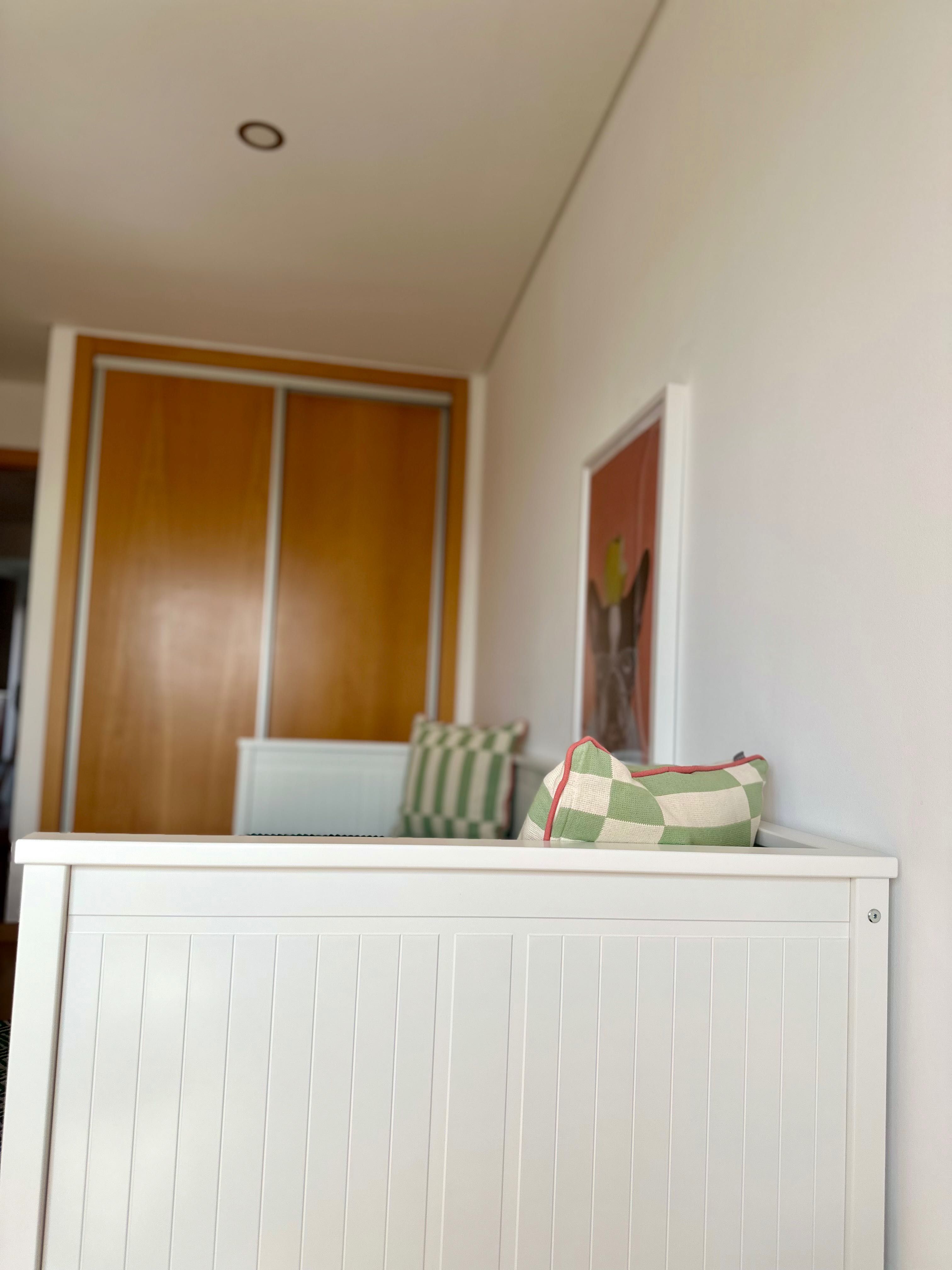 Cama indiv/dupla c/3 gav/2 colchões, branco/Ågotnes firme, 80x200 cm