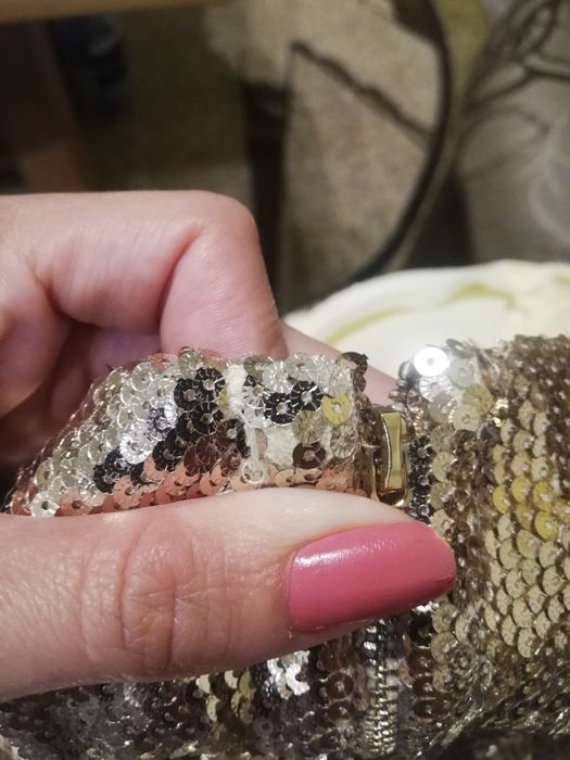 Nowa cekinowa sukienka cekiny wesele 36 s hiszpanka panieński 18 wow