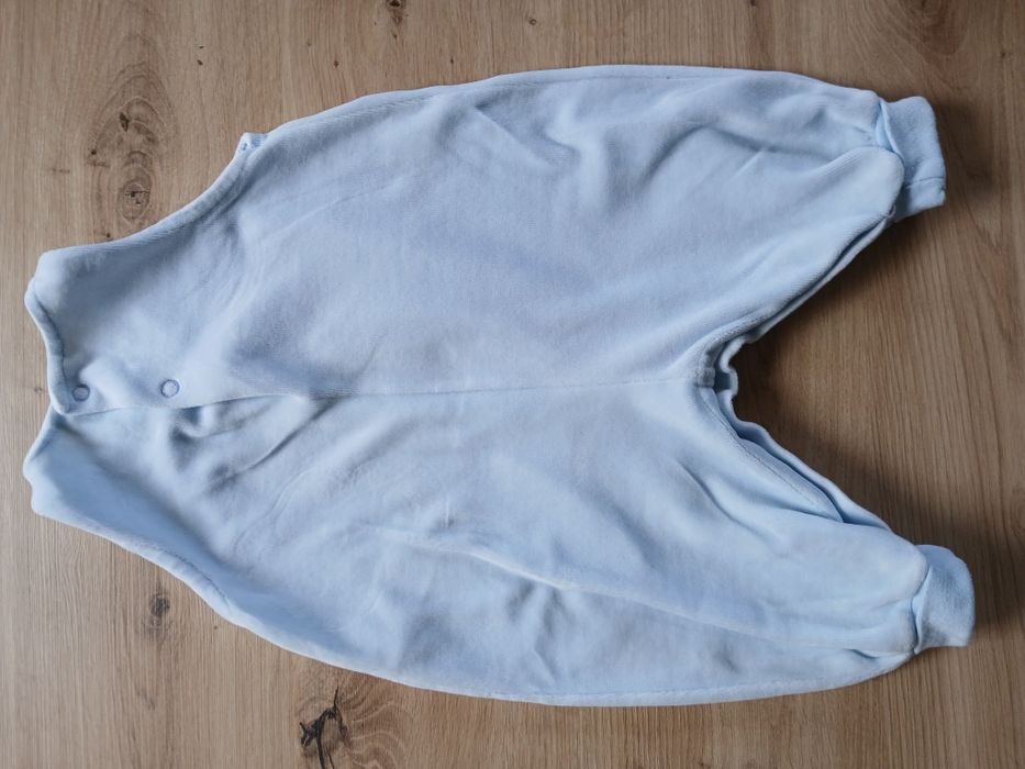 Śpioszki niemowlęce, ciepłe, welurowe, Marks & Spencer, r. 62