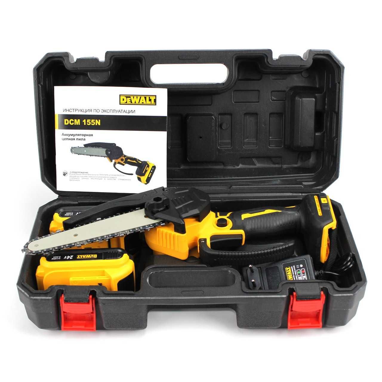 Акумуляторний гілкоріз DeWalt DCM155N (24V, 5AH) Міні пила Девольт