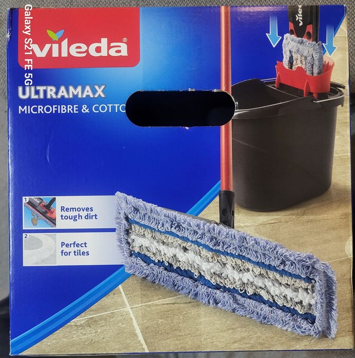 NOWE Wiadro i mop płaski Vileda Ultramax Microfibre&cotton