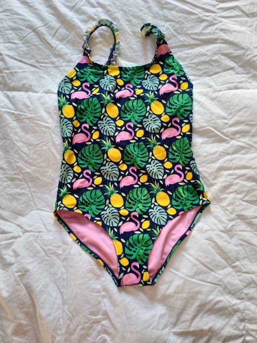 Купальник слитный зеленый