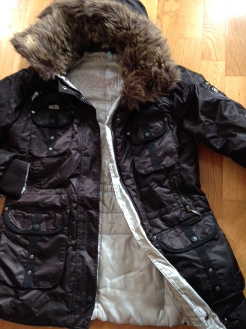 Nowa parka markowa kurtka damska zimowa rozm. M / 38 śliczna, brązowa