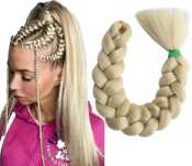 Włosy syntetyczne do warkoczy warkoczyki dredy pasemka blond