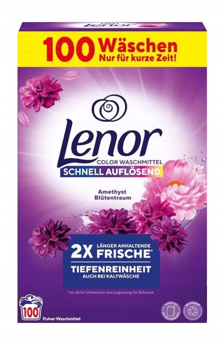 Proszek do prania kolorów LENOR Color Amethyst 6kg 100 prań ŚWIEŻOŚĆ