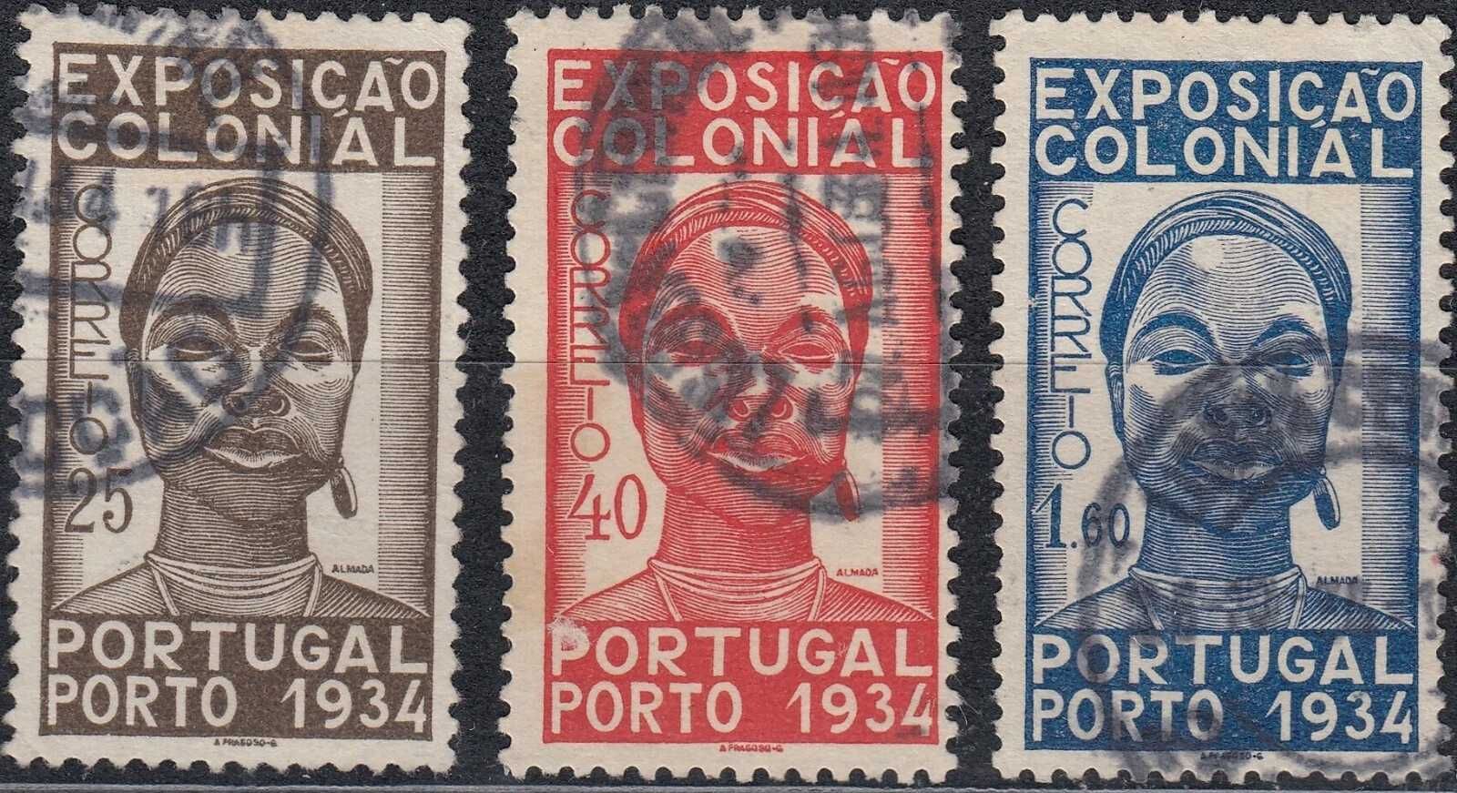Selos Portugal 1934-Exposição Colonial Completo Af. 561/563 Seleção