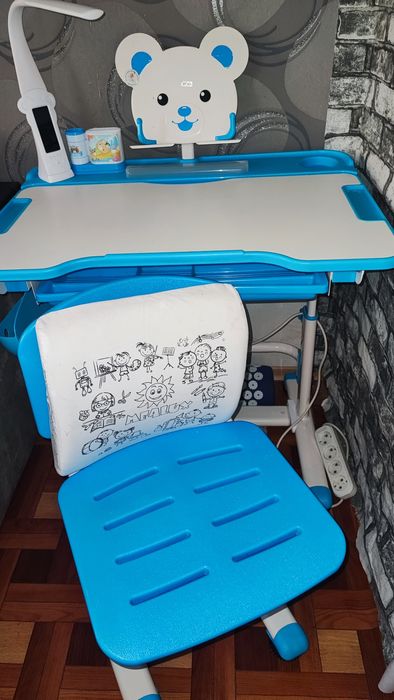 Комплект Mealux Evo-kids Парта Стілець Лампа BD-04 B XL Teddy