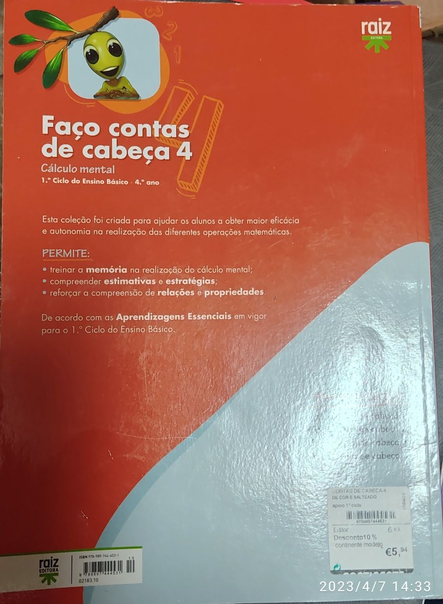 Fichas de matemática 4° ano