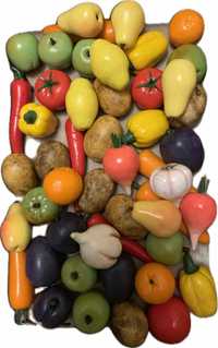 Фигурки овощей и фруктов из нетоксичной высокопрочной полимерной глины