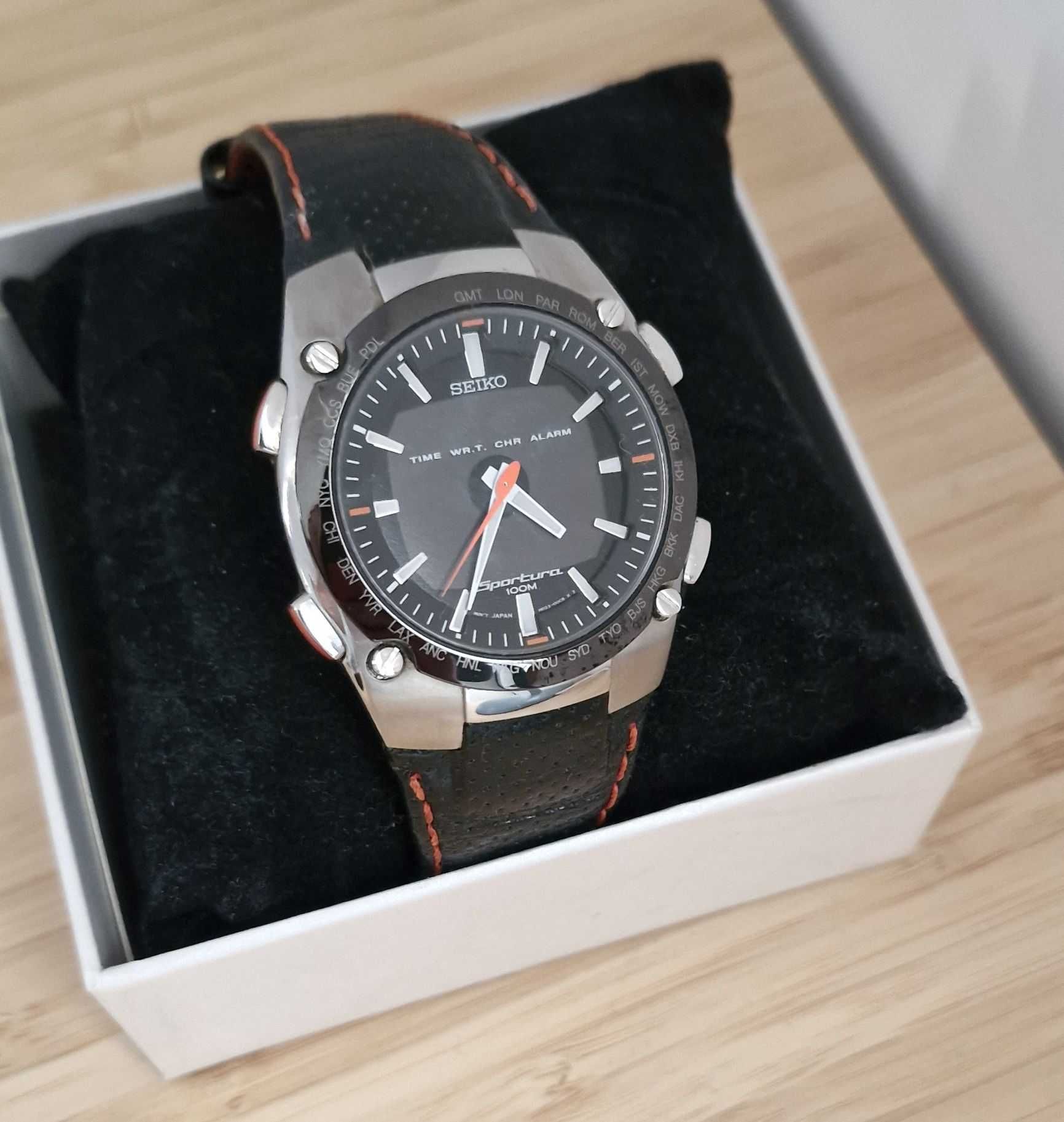 Zegarek Seiko SNJ007 Sportura Idealny pasek H023-00C0, Nowa bateria