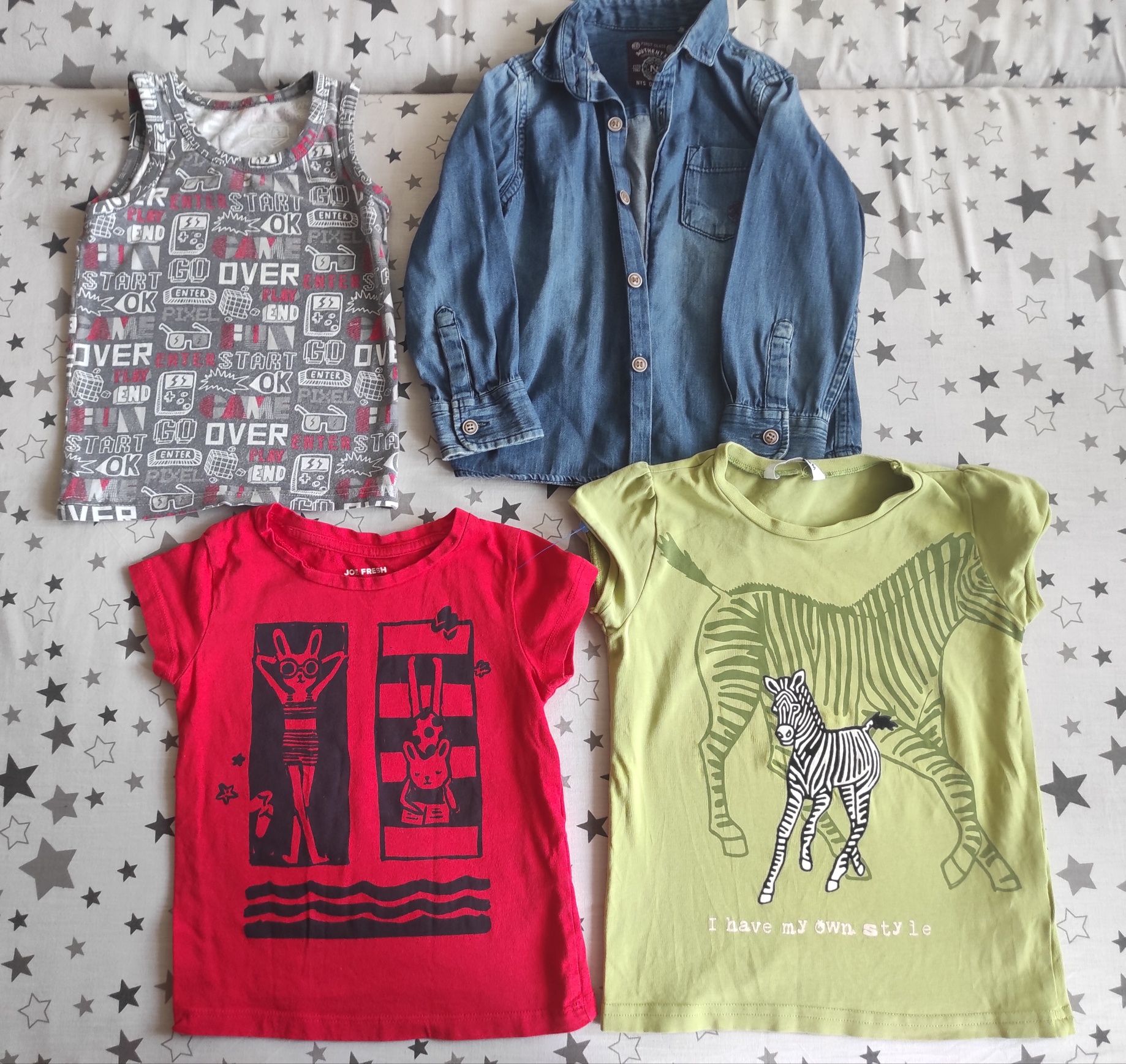 Пакет вещей на мальчика 3-4 года 98-104 см свитшоты футболки шорты