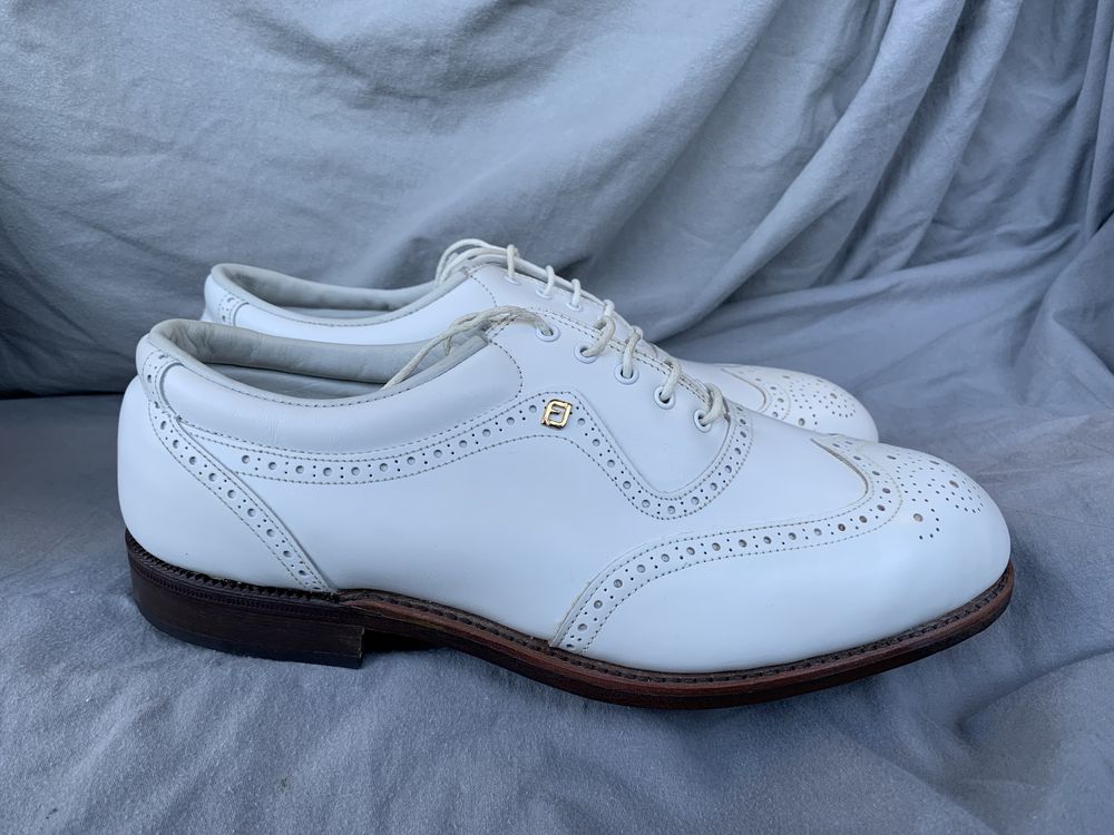 Vintage Footjoy Classics Mens Golf Shoes 56911N White Wingtips