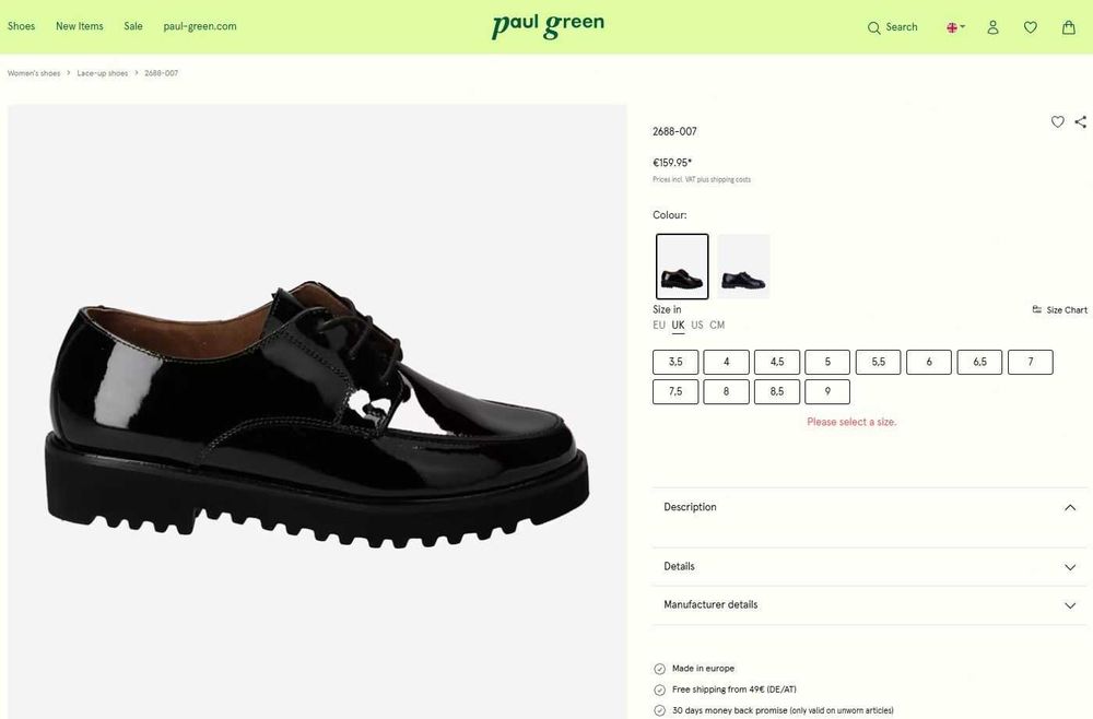 Шкіряні лофери туфлі paul green 39 р Оригінал