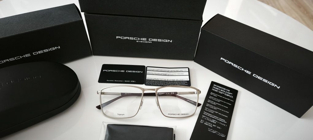 Oprawki Porsche Design P'8397 kolor B, nowe, pełen zestaw.