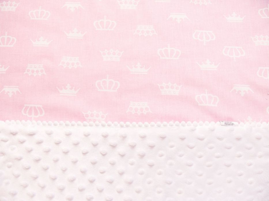 Mantinha com mini pom-poms para bebé! Varios padrões!