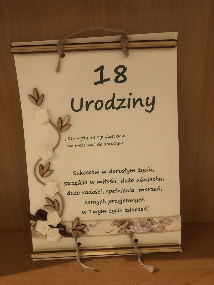 Certyfikat 18 urodziny osiemnastka prezent