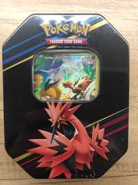 Crown Zenith tin Galarian Zapdos Box ETB puszka