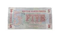 Stary Banknot kolekcjonerski 5 new pence Wielka Brytania