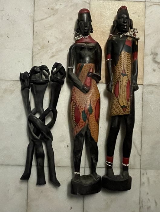 Estatuetas Africanas coleçao madeira
