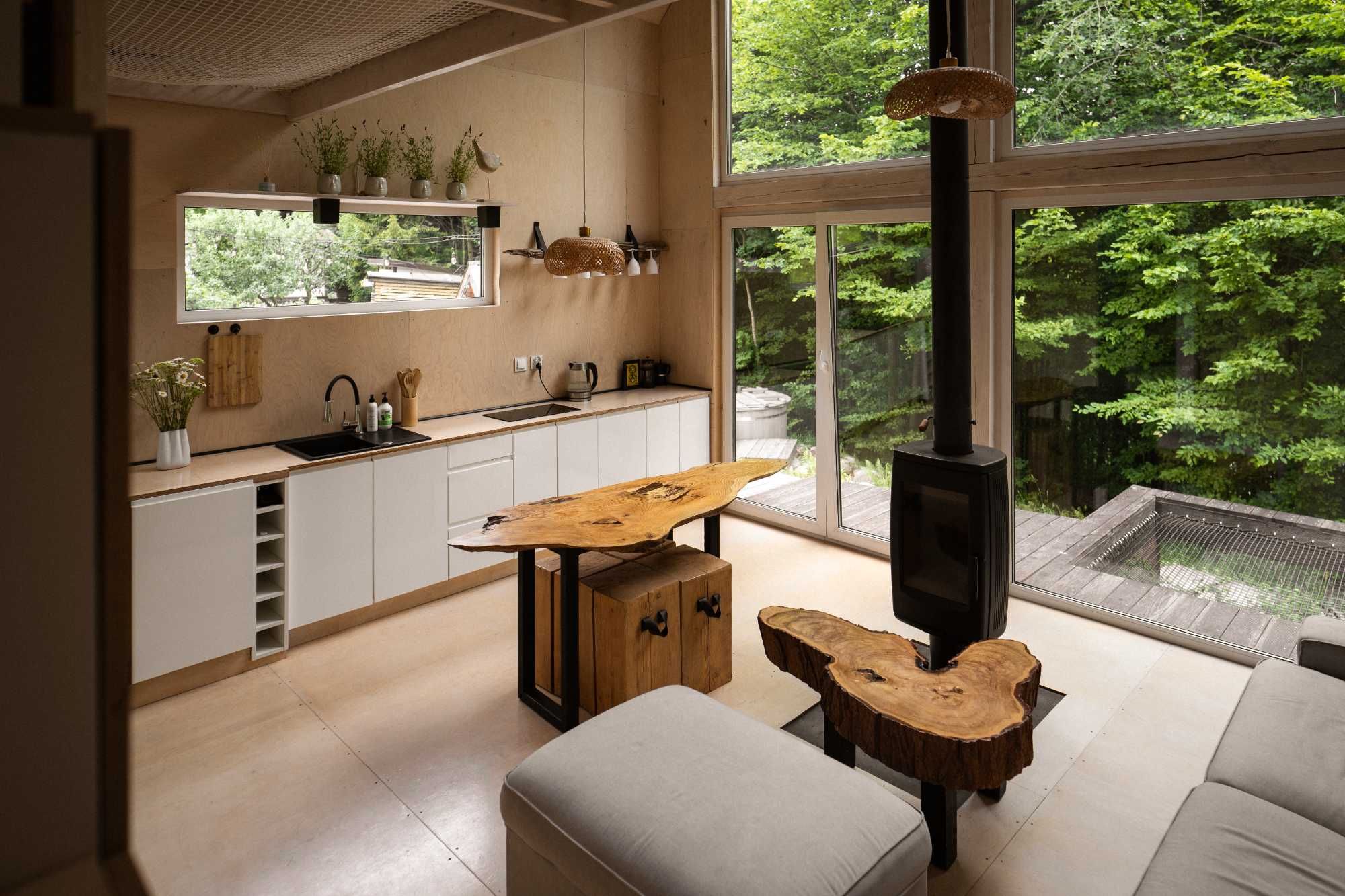 Kaszuby domek  nad jeziorem linia brzegowa sauna goraca bania