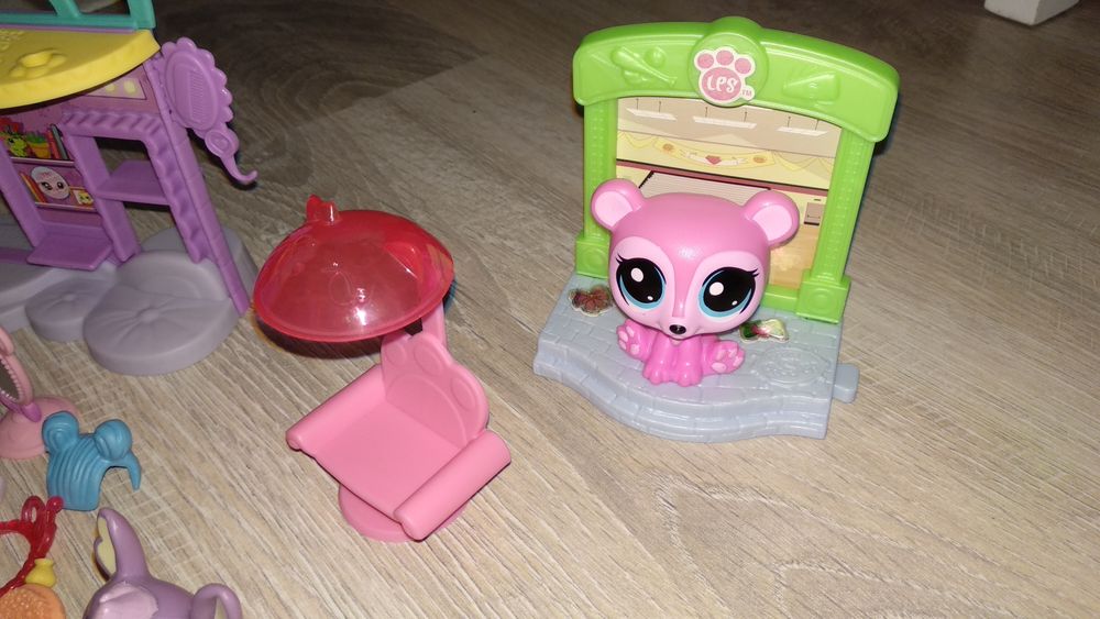 Duży zestaw LPS littlest pet shop salon fryzjerski studio fotograficzn