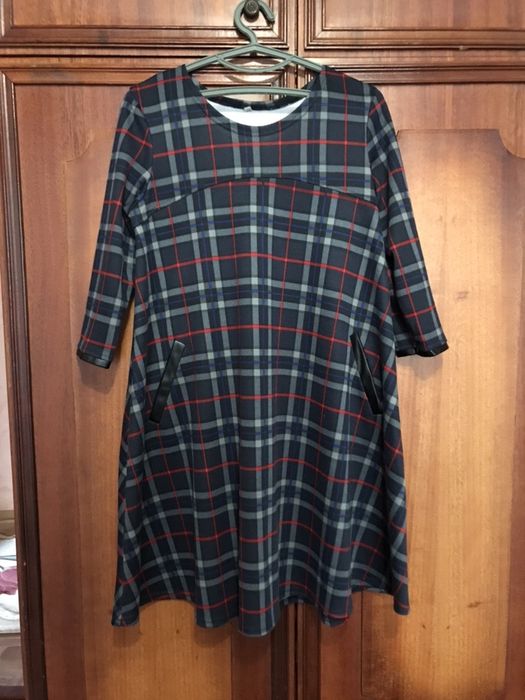 Платье для беременных в клетку весенее