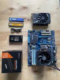 GIGABYTE GA970a-UD3 + AMD FX 8350 + MSI RX560 + 8GB RAM DDR3