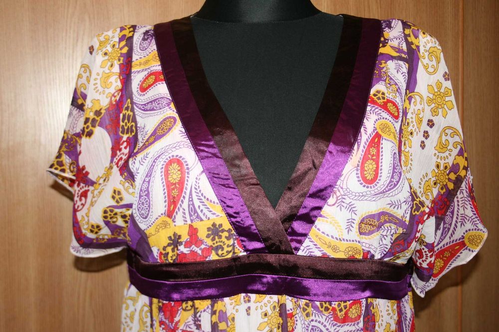 Wzorzysta letnia suknia stylu boho rozm. 42