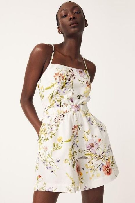Лляний ромпер/комбез H&M, розмір S
