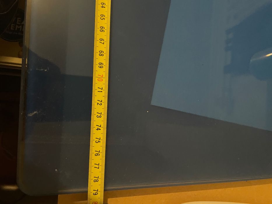 Tampo azul de estirador / secretária