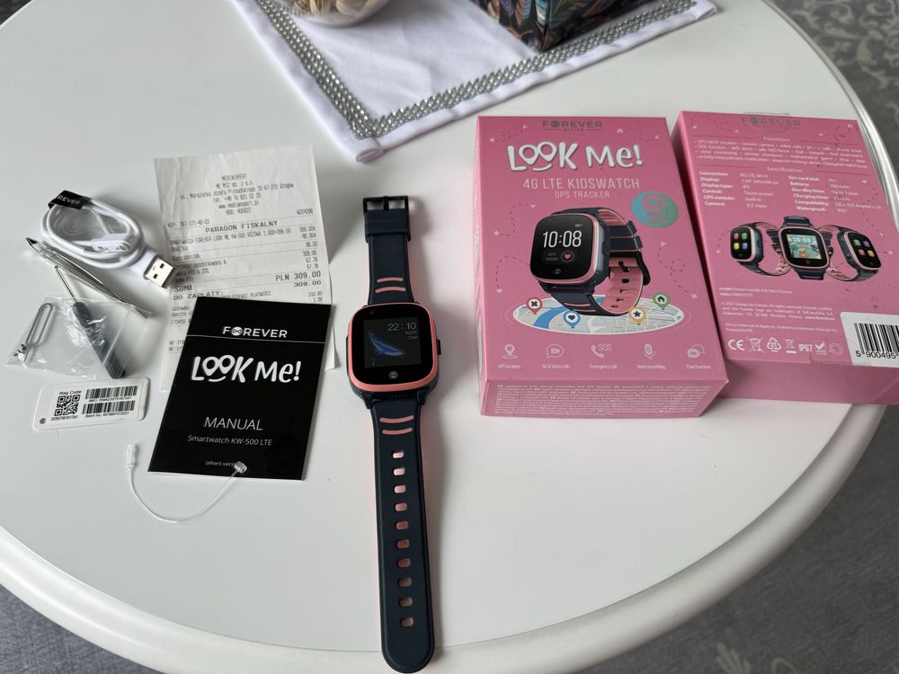 Smartwatch FOREVER Look Me KW-500 Różowy - jak nowy!!!