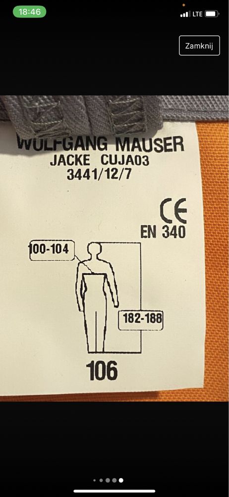 Tecawork Wolfgang 50/ M bluza kurtka robocza do pracy nowa