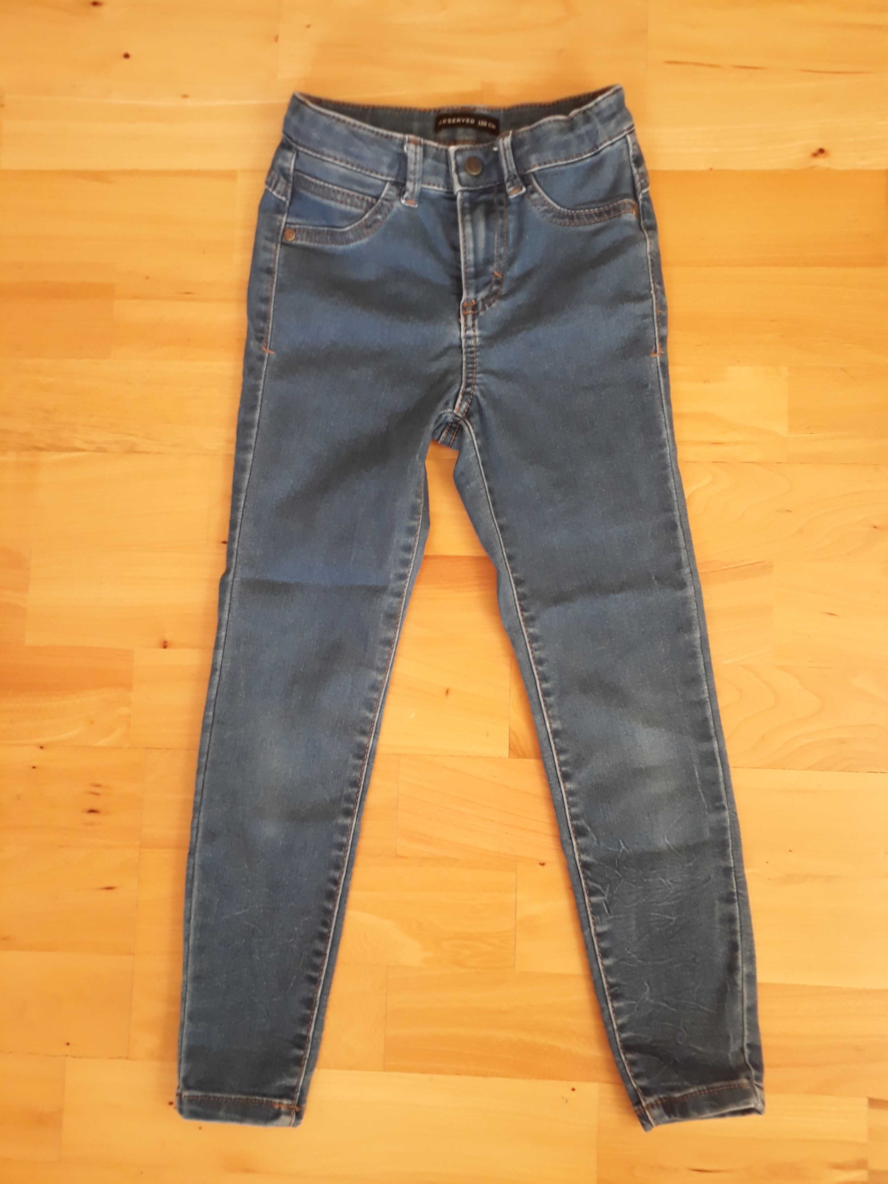 Spodnie Reserved R128 7-8 lat Dla Dziewczynki Jeans